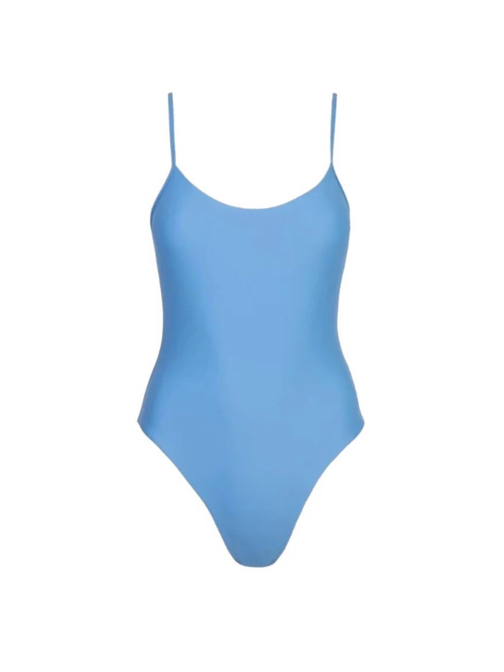 Blue Scoop Neck One-Piece Swimsuit